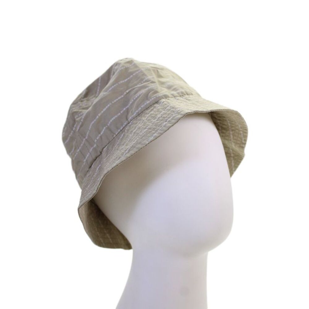 Burberry Womens Cotton Monogram Logo Bucket Hat Tan Size S